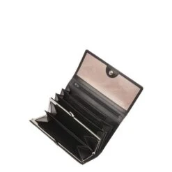 Castelijn & Beerens Donna Dames Portemonnee Overslag 6 Pasjes RFID Zwart -Tassen en Pasjes 452402 zw e