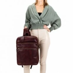 Burkely Antique Avery Backpack Zip 15.6" Brown -Tassen en Pasjes 8005364.56.20 6