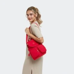 Kipling Firefly Up Backpack Red Rouge -Tassen en Pasjes firefly up red rouge 7