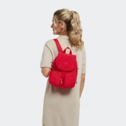 Kipling Firefly Up Backpack Red Rouge -Tassen en Pasjes firefly up red rouge 8