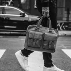 Chesterfield George Laptoptas 15" Black -Tassen en Pasjes leren laptoptas zwart george 1