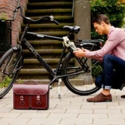 OldSchool Bags Schooltas Extra Large Bordeaux Rood -Tassen en Pasjes mg 3445