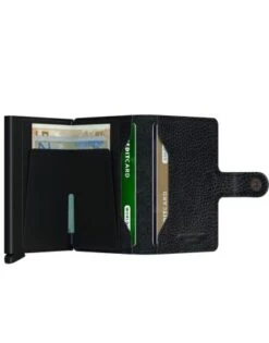 Secrid Mini Wallet Portemonnee Veg Black / Black -Tassen en Pasjes miniwallet vegetable tanned black black 2