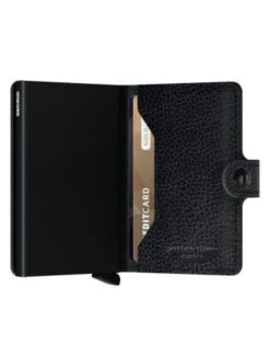 Secrid Mini Wallet Portemonnee Veg Black / Black -Tassen en Pasjes miniwallet vegetable tanned black black 3