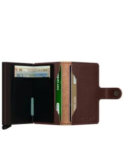 Secrid Mini Wallet Portemonnee Veg Espresso / Brown -Tassen en Pasjes miniwallet vegetable tanned espresso brown 2