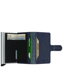 Secrid Mini Wallet Portemonnee Veg Navy / Silver 8 Secrid Mini Wallet Portemonnee Veg Navy / Silver -Tassen en Pasjes miniwallet vegetable tanned navy silver 2