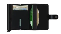 Secrid Mini Wallet Portemonnee Matte Black -Tassen en Pasjes mm black 4 open