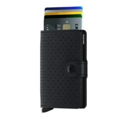 Secrid Mini Wallet Portemonnee Perforated Black -Tassen en Pasjes mpf black 1 front cards