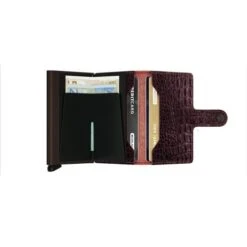 Secrid Mini Wallet Portemonnee Nile Brown 5 Secrid Mini Wallet Portemonnee Nile Brown -Tassen en Pasjes open m nile brown