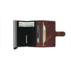 Secrid Mini Wallet Portemonnee Vintage Brown 8 Secrid Mini Wallet Portemonnee Vintage Brown -Tassen en Pasjes open m vintage brown
