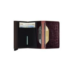 Secrid Slim Wallet Portemonnee Nile Brown -Tassen en Pasjes open s nile brown