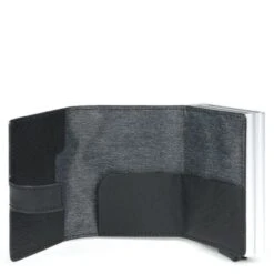 Piquadro Black Square Double Creditcard Case With Sliding System Black 5 Piquadro Black Square Double Creditcard Case With Sliding System Black -Tassen en Pasjes pp5472b3r n dett1