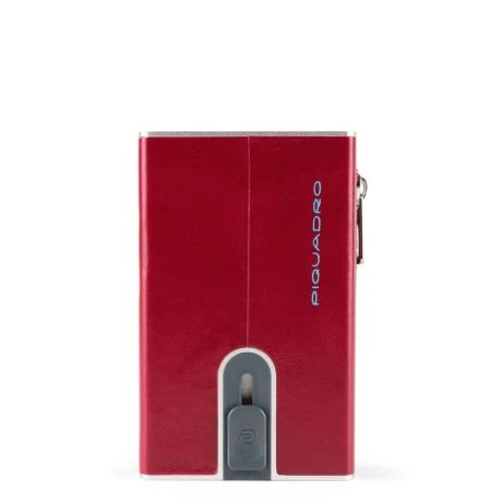 Piquadro Blue Square Compact Wallet Red 1 Piquadro Blue Square Compact Wallet Red