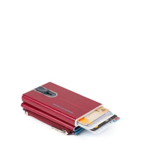 Piquadro Blue Square Compact Wallet Red 2 Piquadro Blue Square Compact Wallet Red - Afbeelding 2