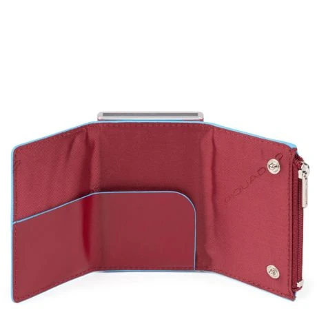 Piquadro Blue Square Compact Wallet Red 3 Piquadro Blue Square Compact Wallet Red - Afbeelding 3