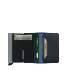 Secrid Slim Wallet Portemonnee Saffiano Navy -Tassen en Pasjes secrid slimwallet saffiano navy open