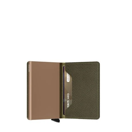 Secrid Slim Wallet Portemonnee Saffiano Olive 4 Secrid Slim Wallet Portemonnee Saffiano Olive - Afbeelding 4