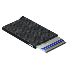 Secrid Cardprotector Kaarthouder Laser Structure Black -Tassen en Pasjes secrid cla structure black open