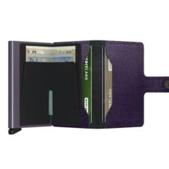 Secrid Mini Wallet Portemonnee Crisple Purple -Tassen en Pasjes secrid miniwallet crisple purple open