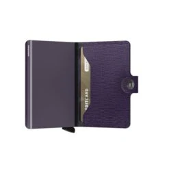 Secrid Mini Wallet Portemonnee Crisple Purple -Tassen en Pasjes secrid miniwallet crisple purple semi open