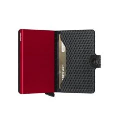 Secrid Mini Wallet Portemonnee Cubic Black-Red -Tassen en Pasjes secrid miniwallet cubic black red semi open