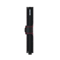 Secrid Mini Wallet Portemonnee Perforated Black-Red -Tassen en Pasjes secrid miniwallet perforated black red side