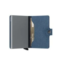 Secrid Mini Wallet Portemonnee Twist Jeans Blue -Tassen en Pasjes secrid miniwallet twist jeans blue semi open