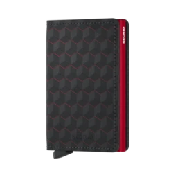 Secrid Slim Wallet Portemonnee Optical Black - Red
