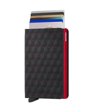 Secrid Slim Wallet Portemonnee Optical Black - Red 2 Secrid Slim Wallet Portemonnee Optical Black - Red - Afbeelding 2
