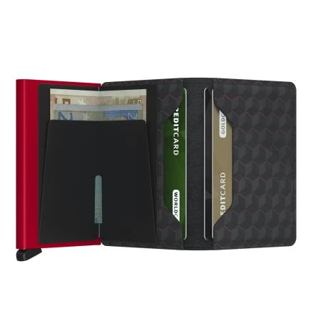 Secrid Slim Wallet Portemonnee Optical Black - Red 3 Secrid Slim Wallet Portemonnee Optical Black - Red - Afbeelding 3