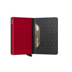 Secrid Mini Wallet Portemonnee Optical Black-Red -Tassen en Pasjes secrid slimwallet optical black red semi open