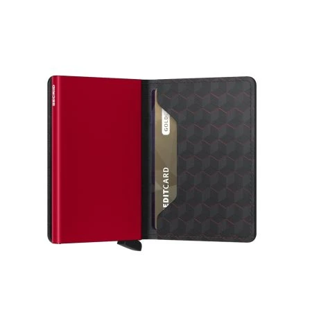 Secrid Slim Wallet Portemonnee Optical Black - Red 4 Secrid Slim Wallet Portemonnee Optical Black - Red - Afbeelding 4