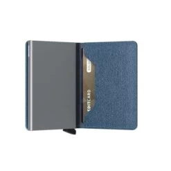 Secrid Slim Wallet Portemonnee Twist Jeans Blue -Tassen en Pasjes secrid slimwallet twist jeans blue semi open