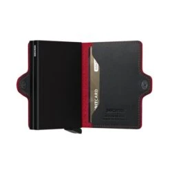 Secrid Twin Wallet Portemonnee Perforated Black-Red -Tassen en Pasjes secrid twinwallet perforated black red semi open 1