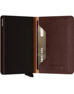 Secrid Slim Wallet Portemonnee Veg Espresso / Brown -Tassen en Pasjes slimwallet vegetable tanned espresso brown 3