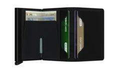 Secrid Slim Wallet Portemonnee Matte Black -Tassen en Pasjes sm black 4 open