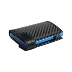 Tony Perotti Furbo Leren Pasjeshouder Met Kleingeldvak Carbon Blauw Zwart -Tassen en Pasjes tc 3700dk zw f2