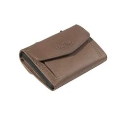 Tony Perotti Furbo Leren Pasjeshouder Met Kleingeldvak Taupe -Tassen en Pasjes te 3700 tp b