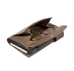 Tony Perotti Furbo Leren Pasjeshouder Met Kleingeldvak Taupe -Tassen en Pasjes te 3700 tp b2