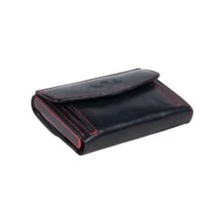 Tony Perotti Furbo Leren Pasjeshouder Met Kleingeldvak Rood / Zwart -Tassen en Pasjes ve 3700rd zw b